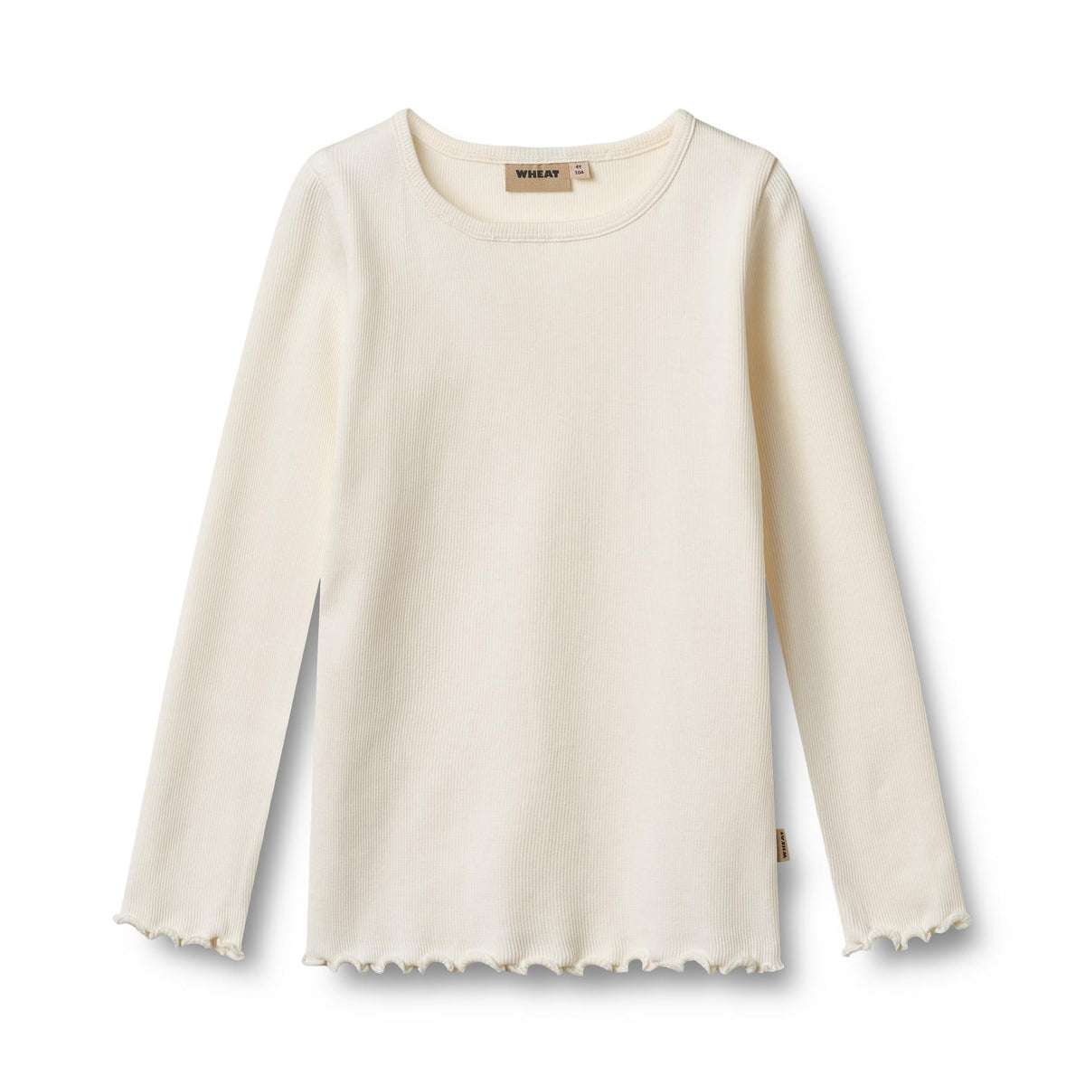 Rib Langarmshirt, ecru | Wheat - toietmoi-laboutique