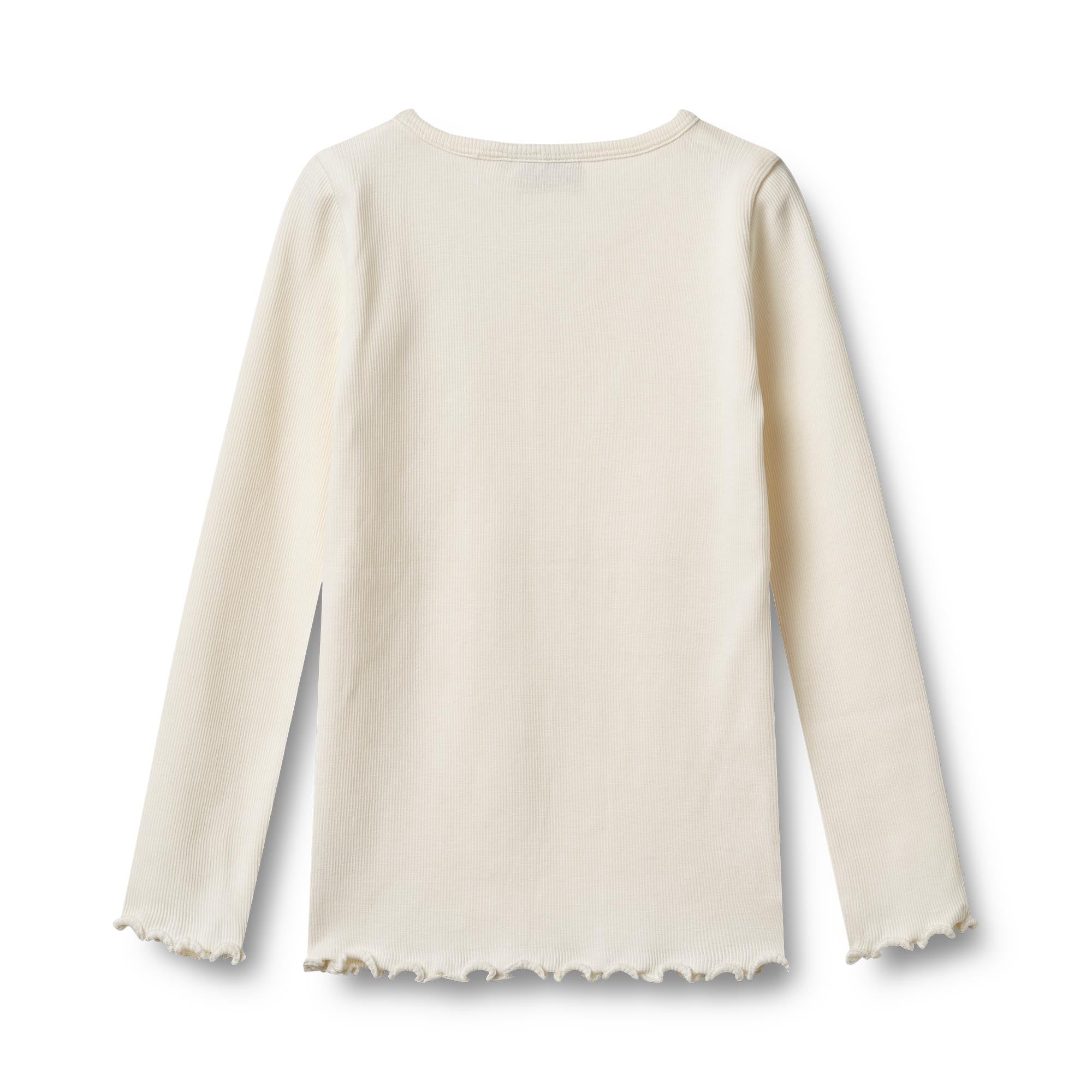 Rib Langarmshirt, ecru | Wheat - toietmoi-laboutique