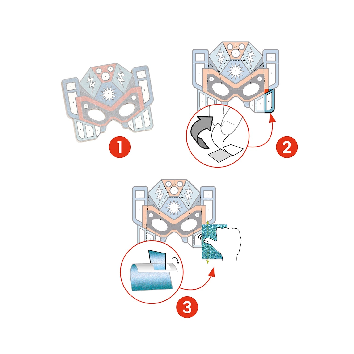 DIY Set 4 Robotermasken | djeco - toietmoi-laboutique