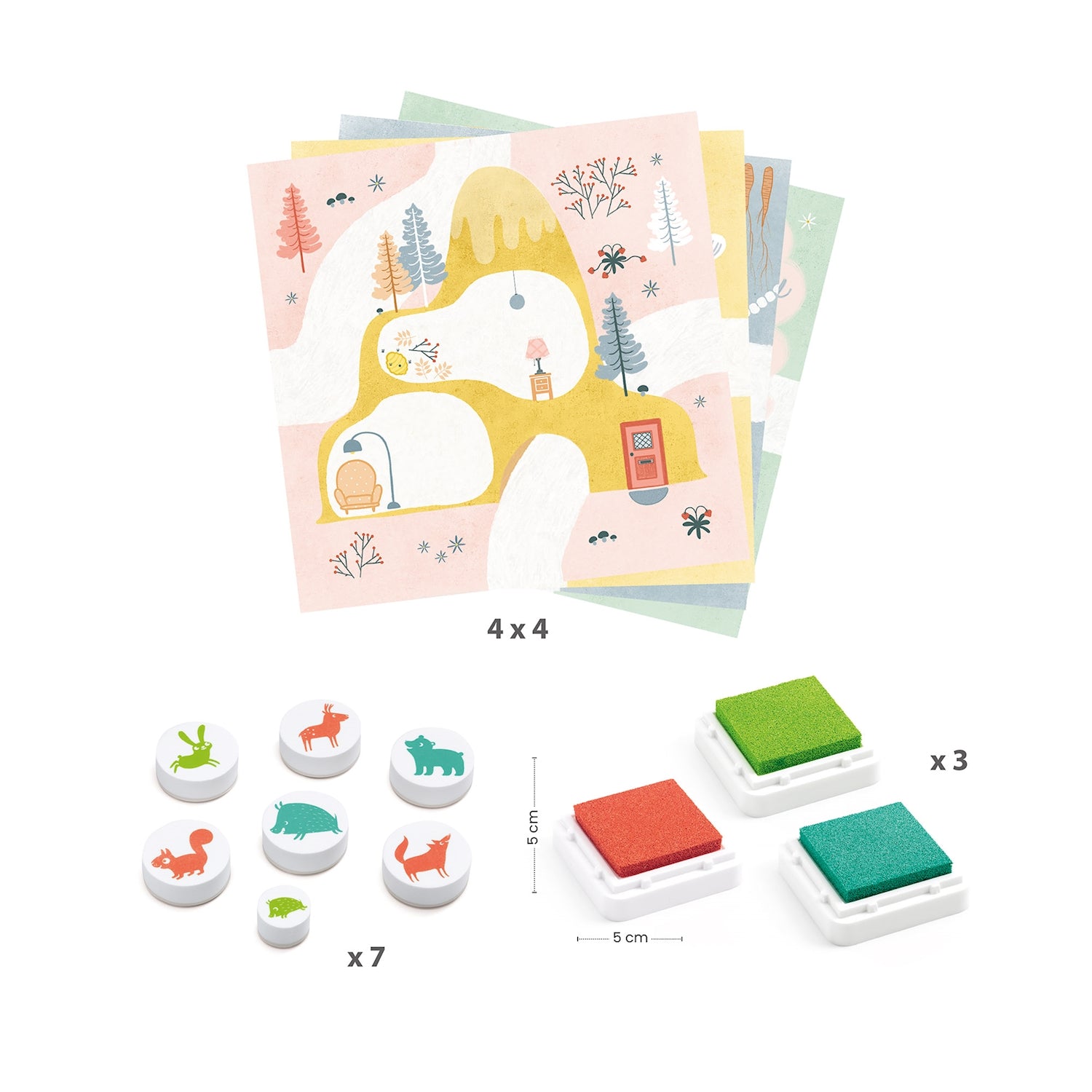 Stempelset zu Besuch | djeco - toietmoi-laboutique