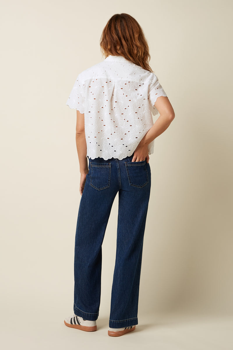 09536 Evelina Blouse Brava Broderie 050 White | King Louie - toietmoi-laboutique
