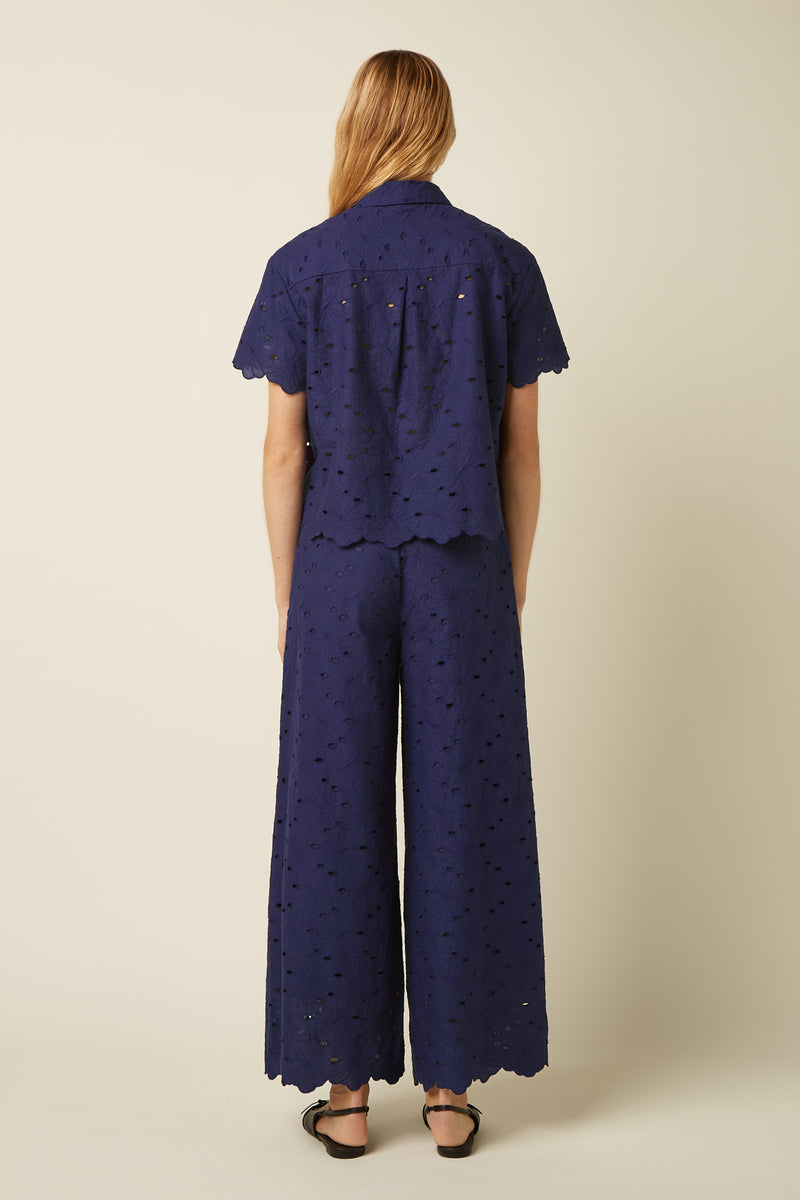 09536 Evelina Blouse Brava Broderie 489 Beacon Blue | King Louie - toietmoi-laboutique
