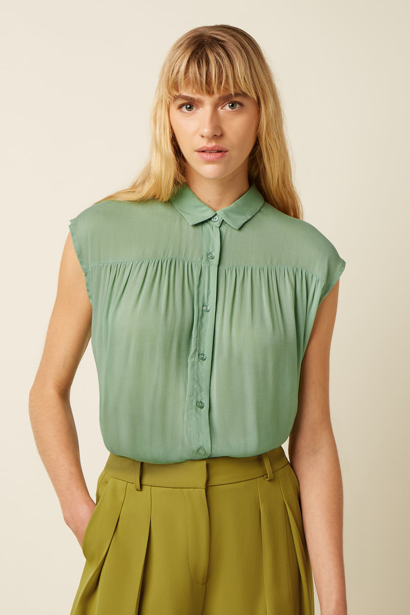 09539 Amy Blouse Capo 291 Minty Meadow | King Louie - toietmoi-laboutique