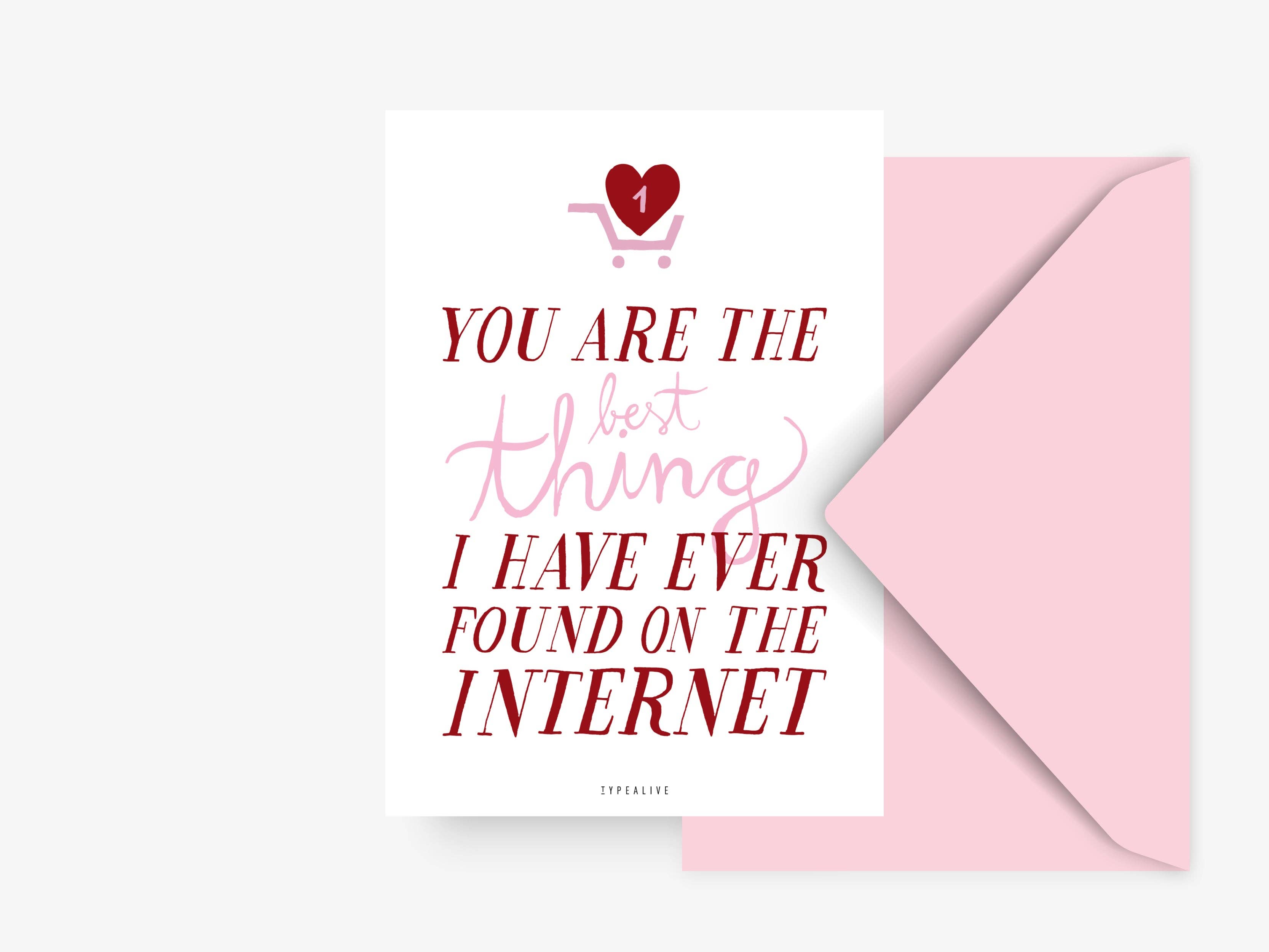 Postkarte / Online Shopping | typealive - toietmoi-laboutique