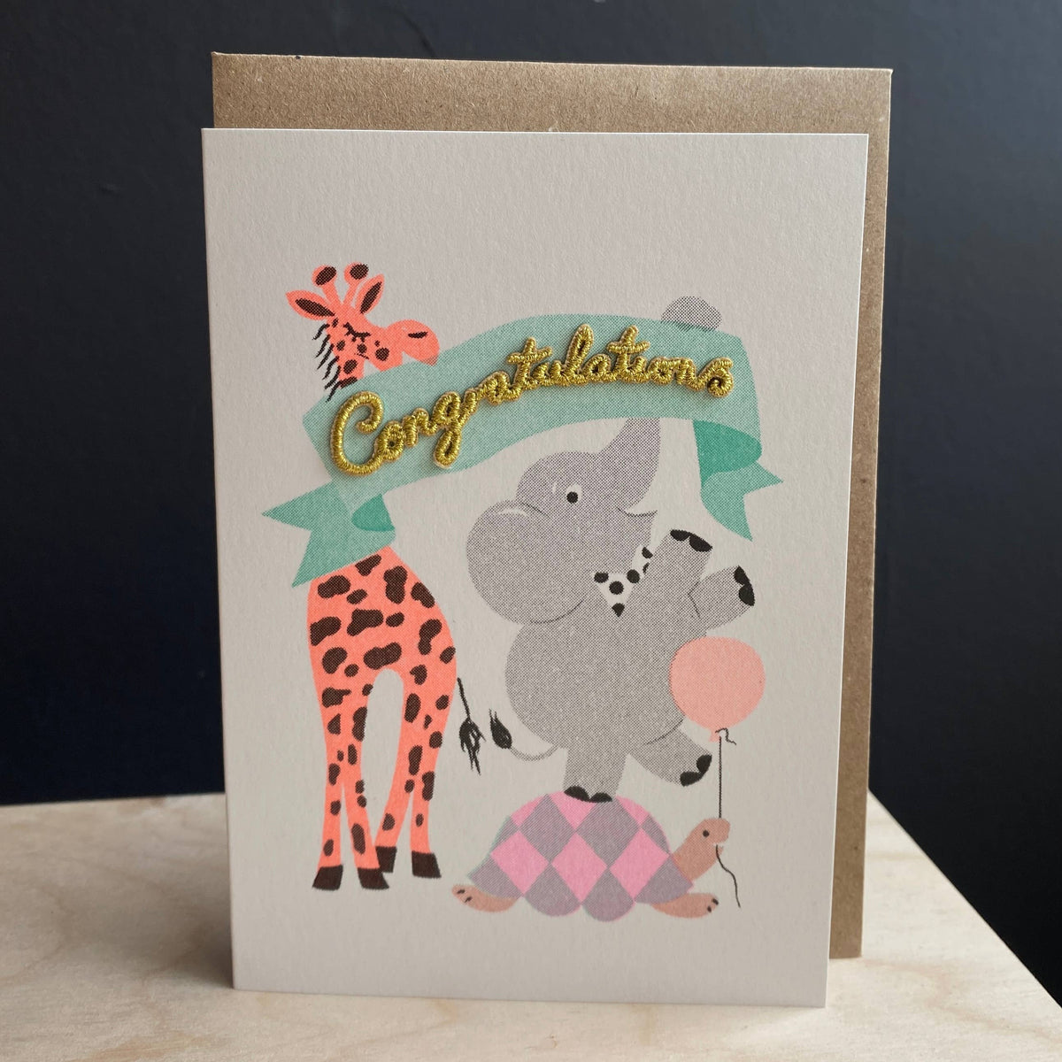 Postkarte mit Umschlag - Congratulations Party Pets | Petra Boase Ltd - toietmoi-laboutique