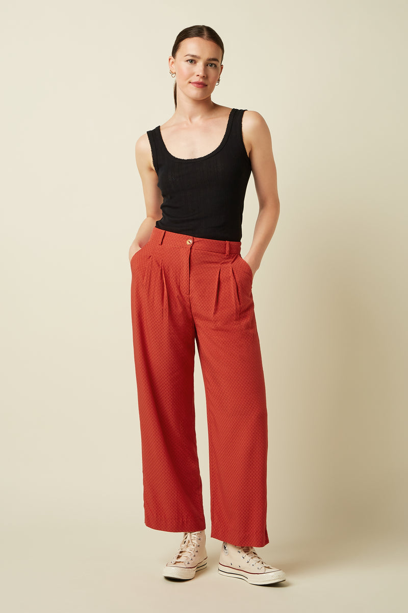 10420 Fintan Cropped Pants Deniz 980 Summer Fig | King Louie - toietmoi-laboutique