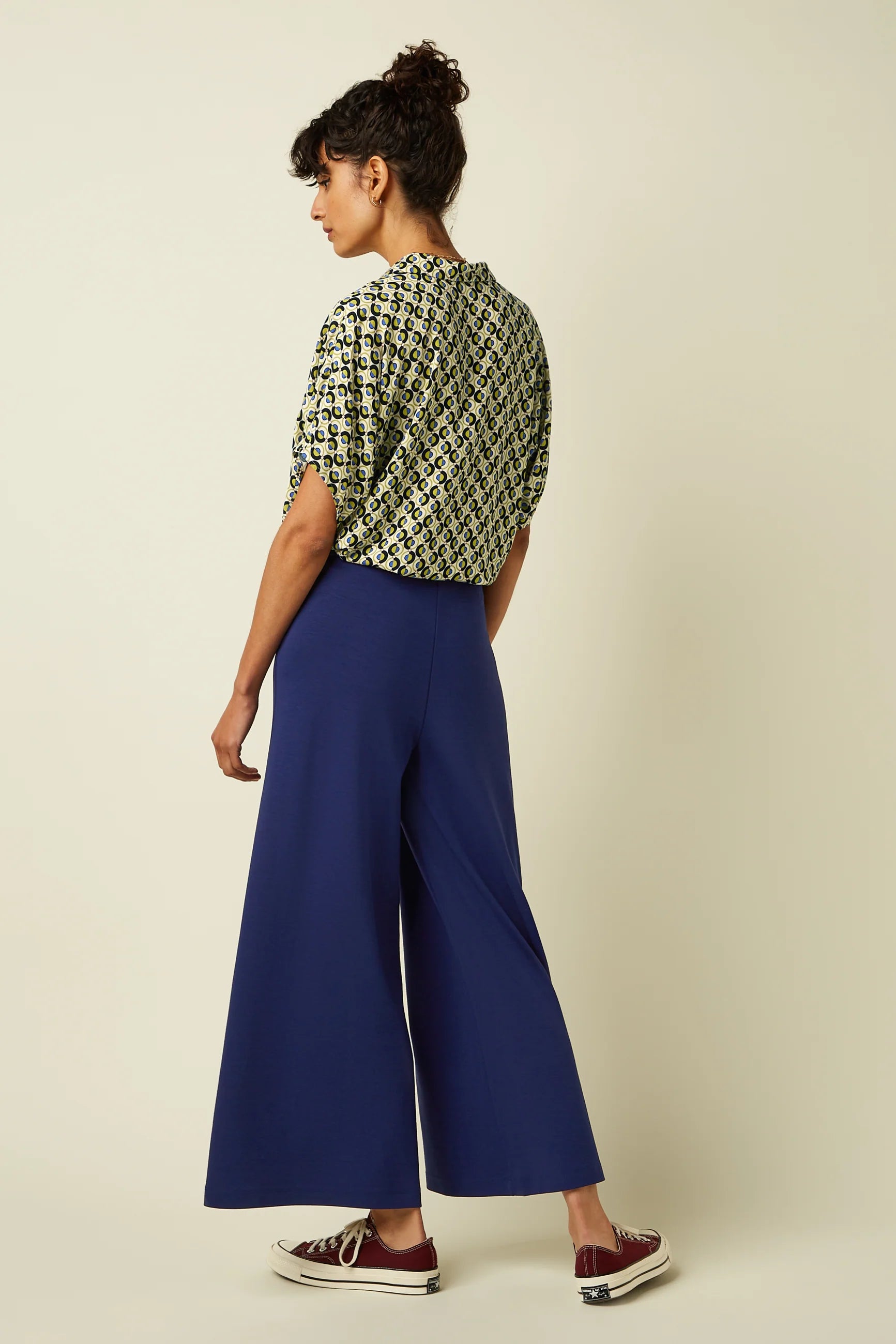 Hose BORDER PALAZZO, königsblau | King Louie - toietmoi-laboutique
