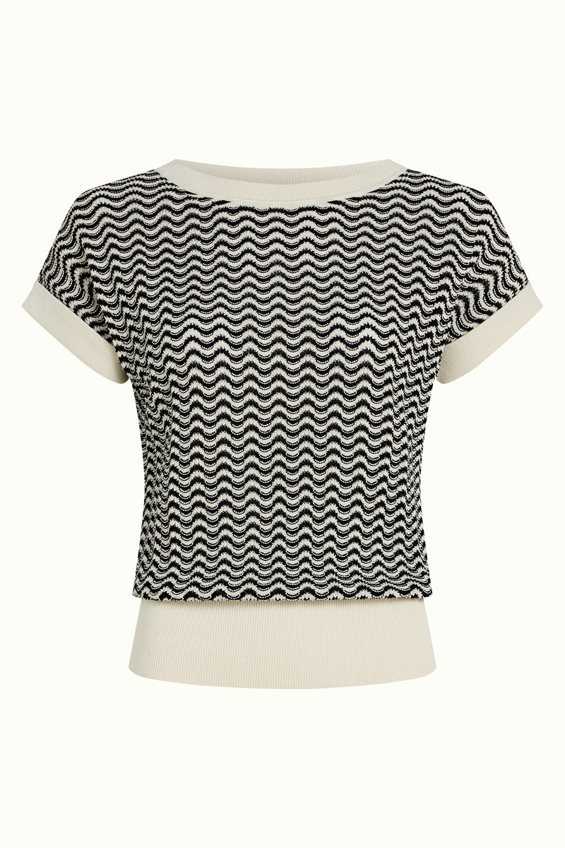 10497 Boatneck Top Tide 072 Cream | King Louie - toietmoi-laboutique