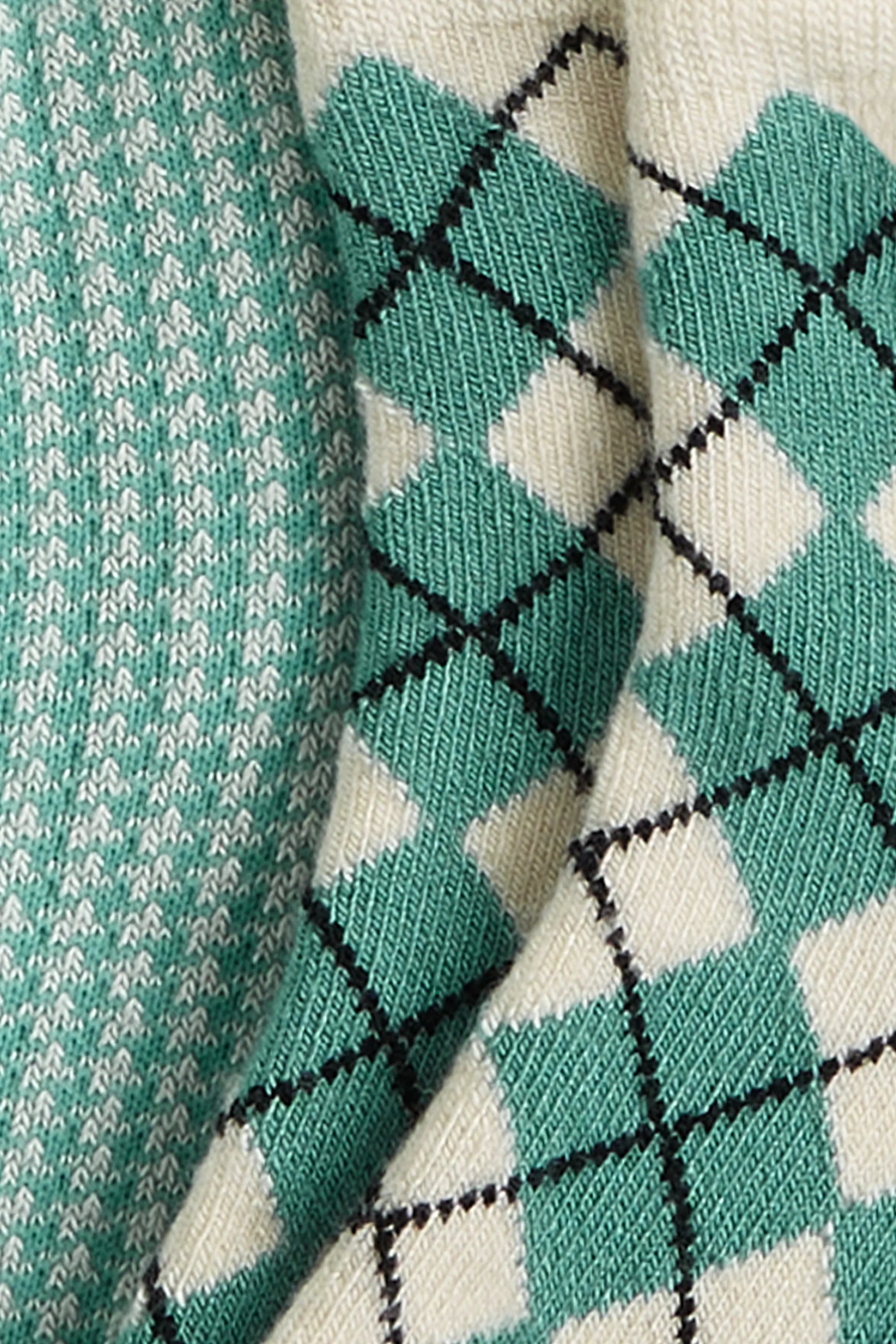 Kurze Socken 2-Pack ARGYLE, grün | King Louie - toietmoi-laboutique