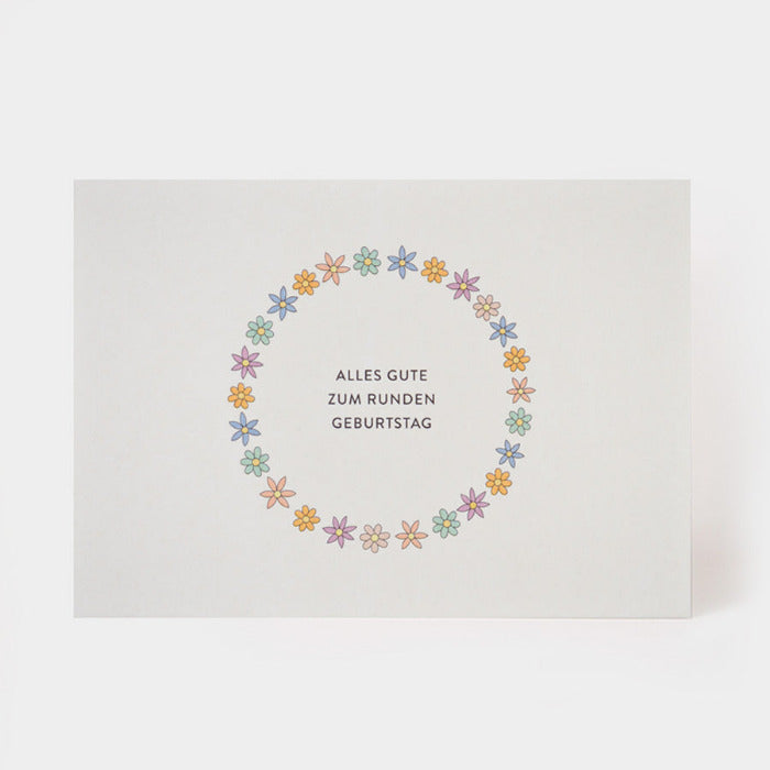 Postkarte - Alles Gute zum runden Geburtstag | Kartenmarie - toietmoi-laboutique