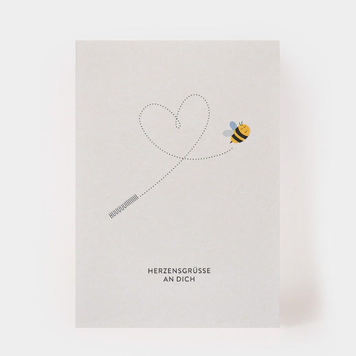 Postkarte - Herzensgrüsse an Dich | Kartenmarie - toietmoi-laboutique