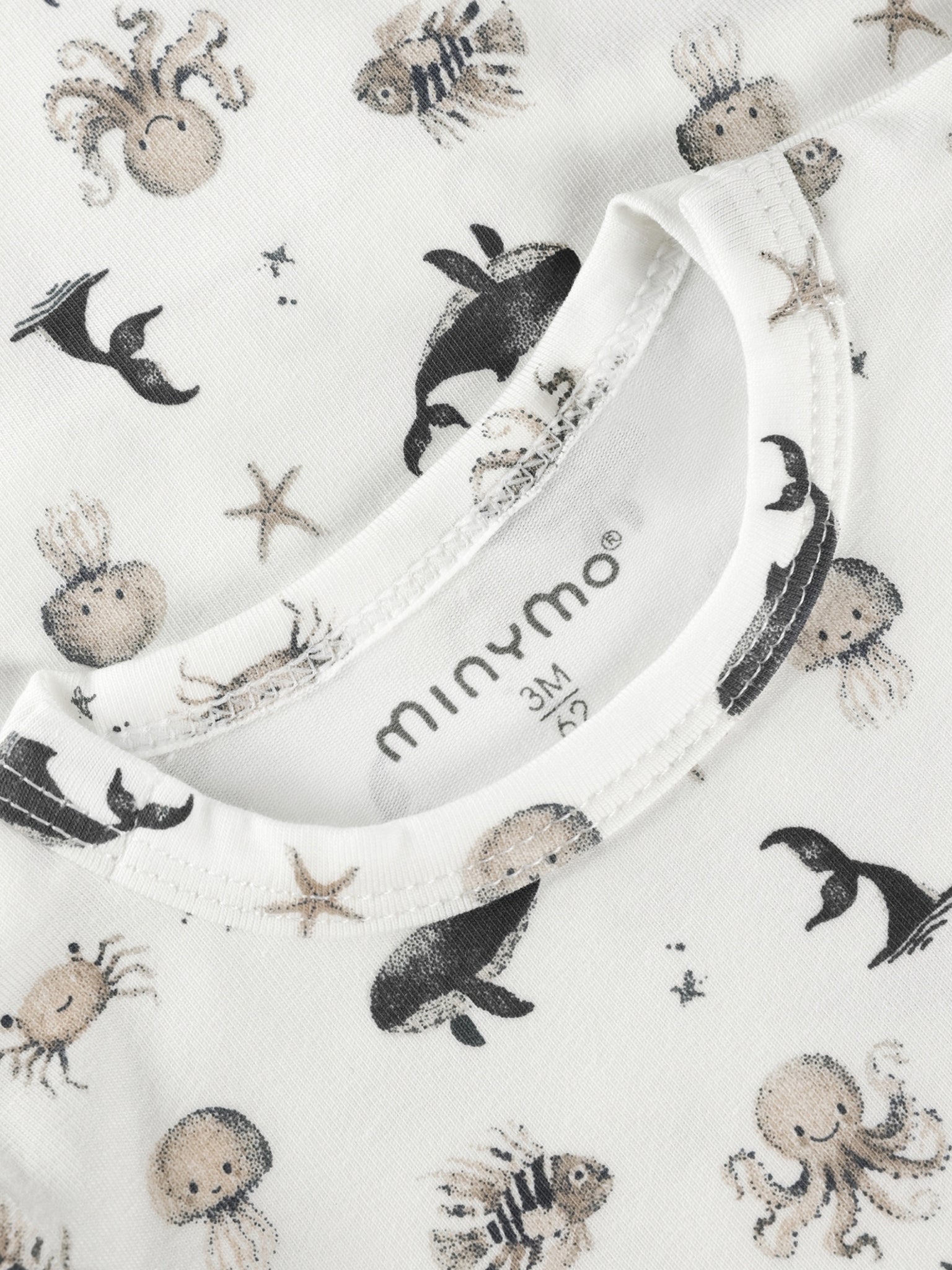Beachbody, weiss/Meerestiere | Minymo - toietmoi-laboutique