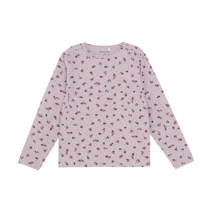 Langarmshirt, rosa/Blümchen | Minymo - toietmoi-laboutique