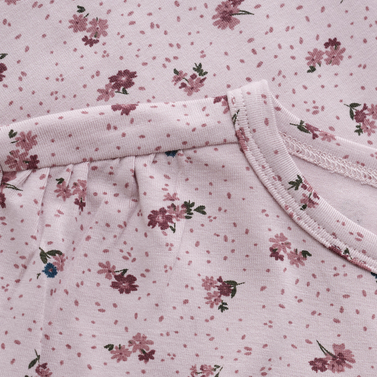Langarmshirt, rosa/Blümchen | Minymo - toietmoi-laboutique