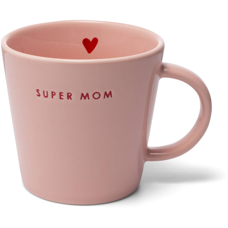 Keramik-Teetasse, pink/SUPER MOM 350ml | Vondels - toietmoi-laboutique