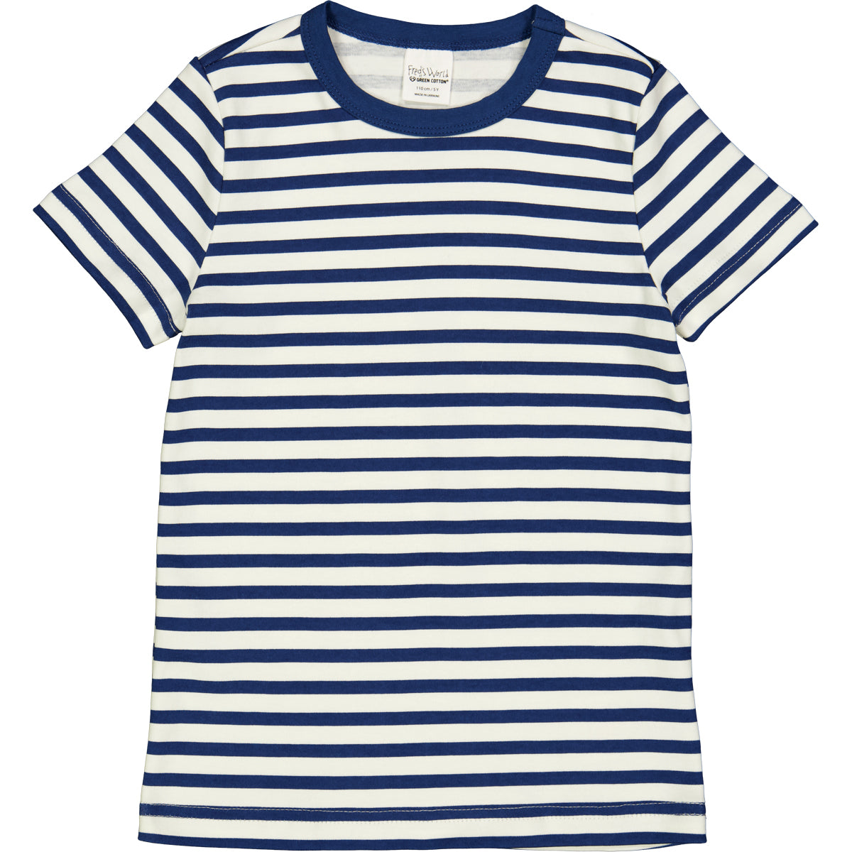 T-Shirt, blau/weiss gestreift | Fred's World by Green Cotton - toietmoi-laboutique