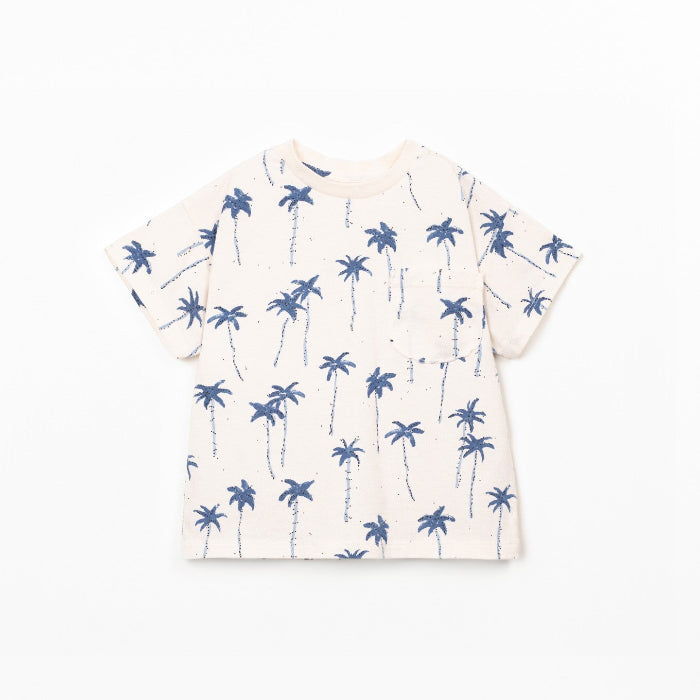 Playup T-Shirt, weiss/Palmen | Play Up - toietmoi-laboutique
