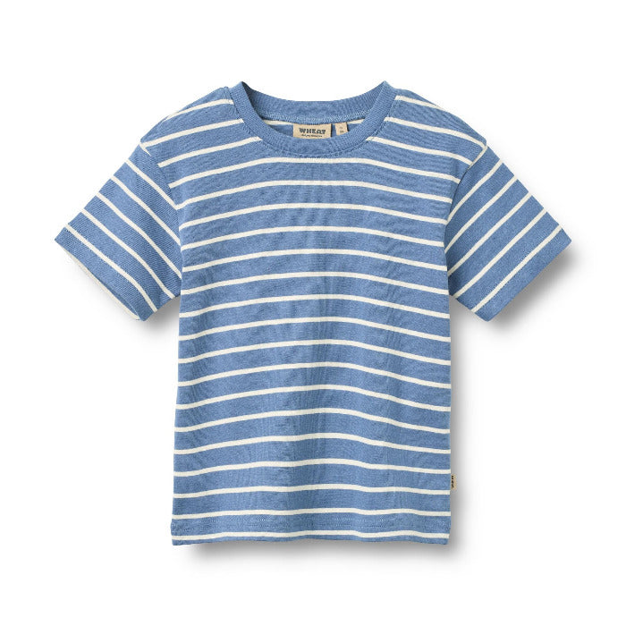 Wheat T-Shirt, blau/weiss gestreift | Wheat - toietmoi-laboutique