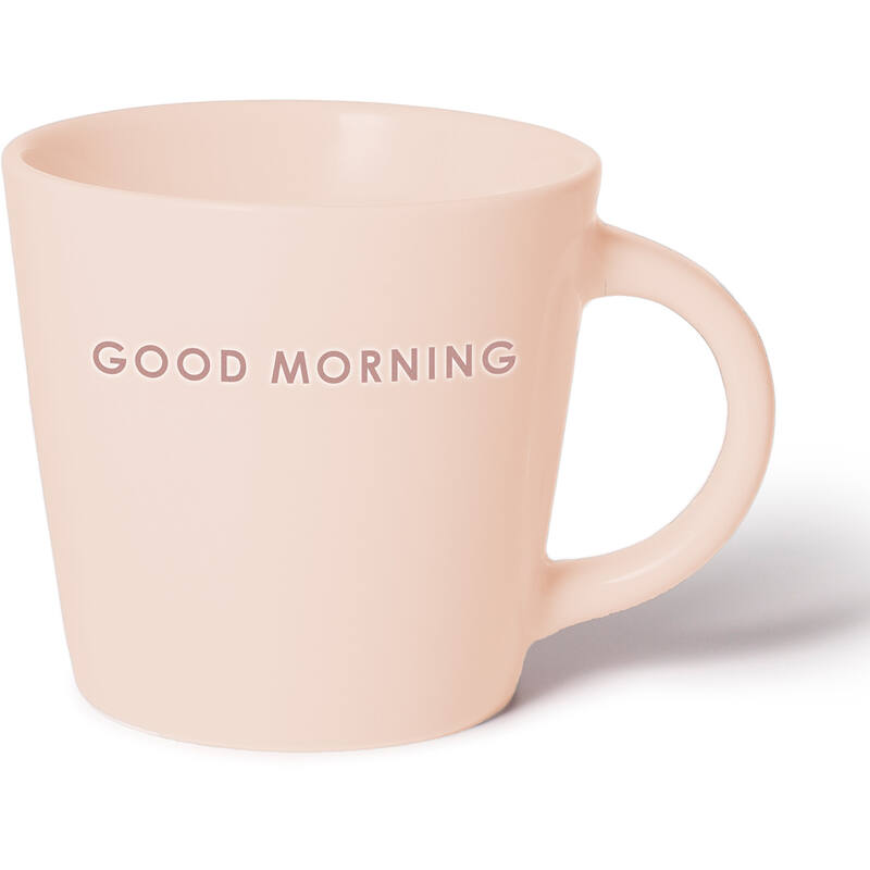 Keramik-Cappuccinotasse, ecru/GOOD MORNING 250ml | Vondels - toietmoi-laboutique