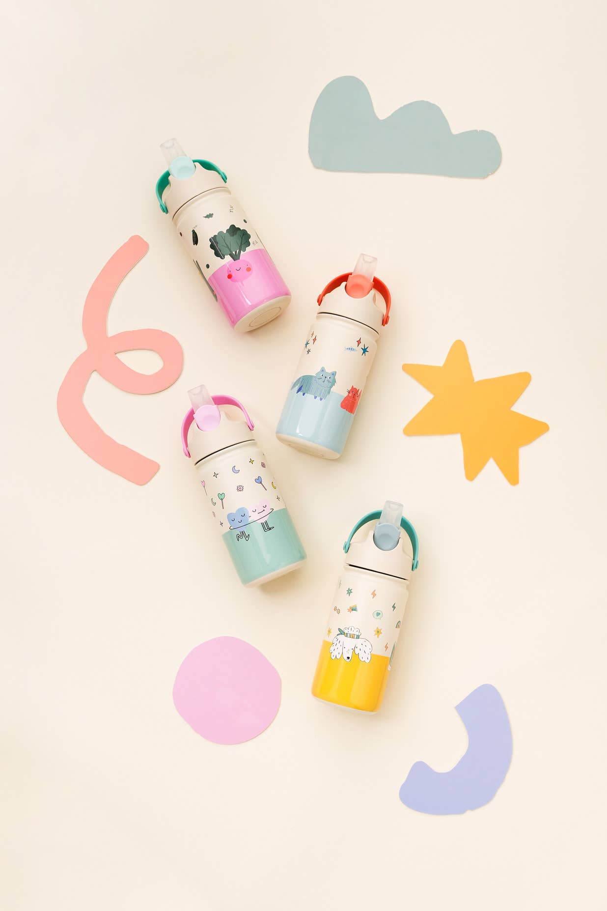 Trinkflasche aus Edelstahl, Katzen | the cotton cloud - toietmoi-laboutique