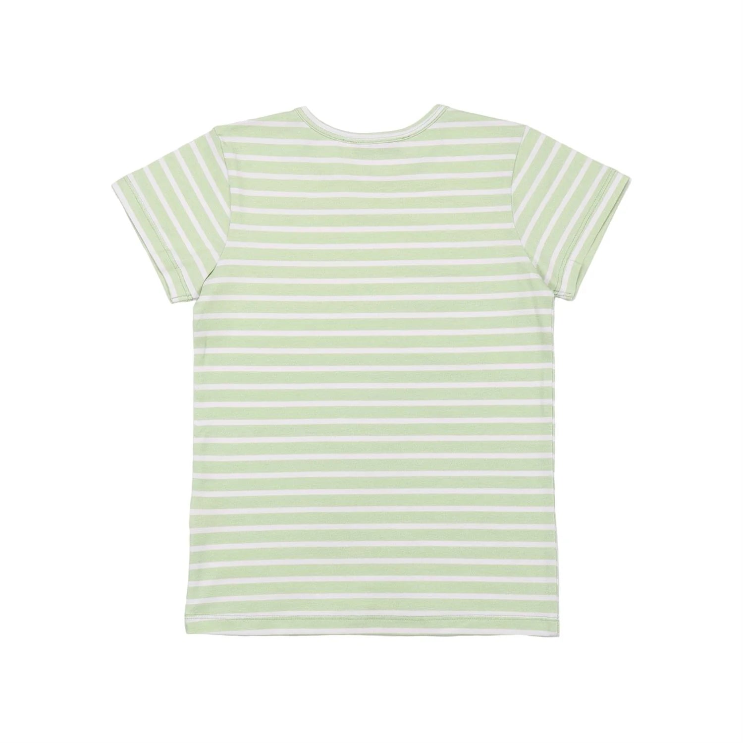 T-Shirt, grün/weiss gestreift | Cotokids - toietmoi-laboutique
