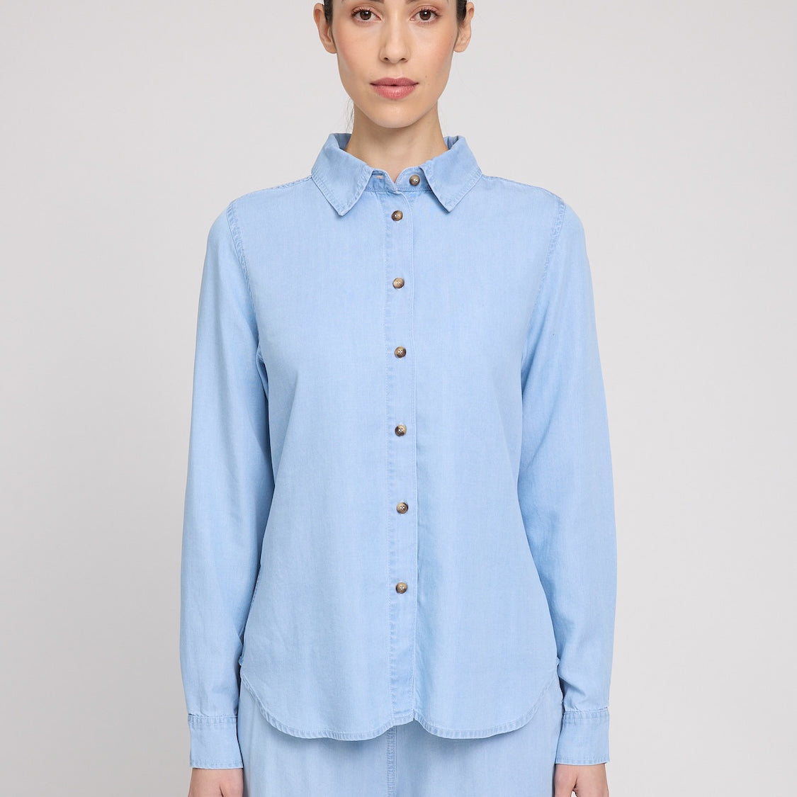 Langarm Bluse Tencel, hellblau | Mazine - toietmoi-laboutique