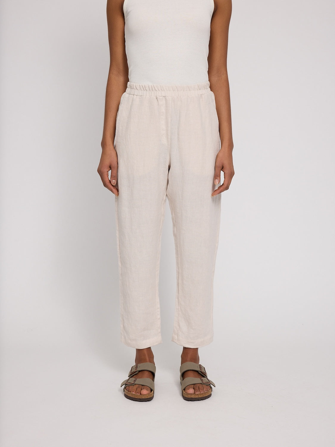 Leinen Mom Hose, moon | Mazine - toietmoi-laboutique