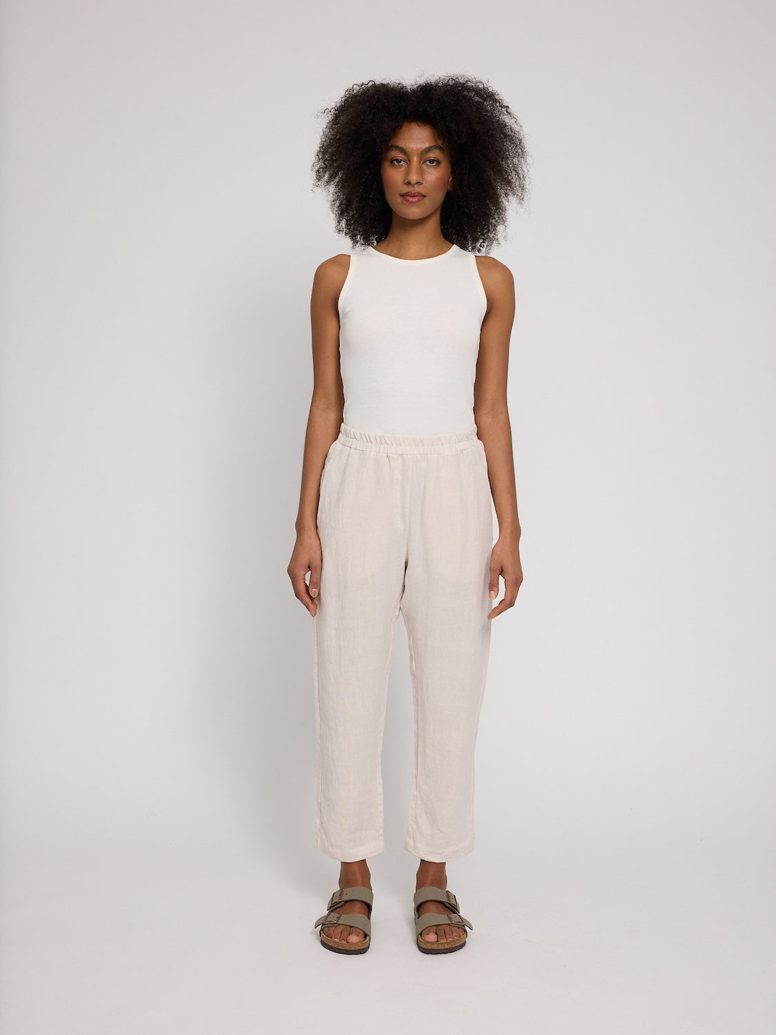 Leinen Mom Hose, moon | Mazine - toietmoi-laboutique
