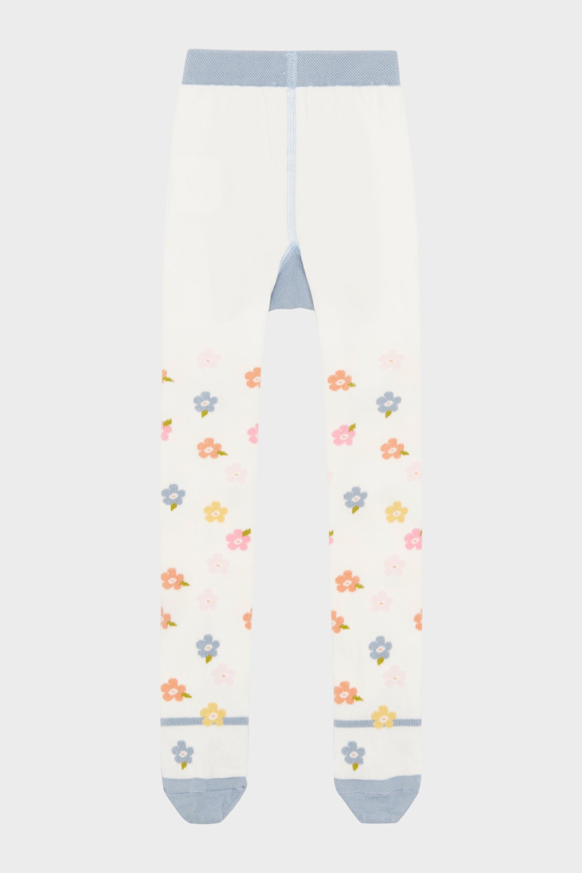 Strumpfhose, weiss mit Blumen | Hust & Claire - toietmoi-laboutique