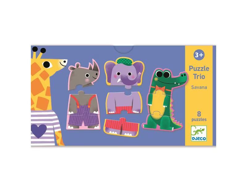 Puzzle Trio Savanne | djeco - toietmoi-laboutique
