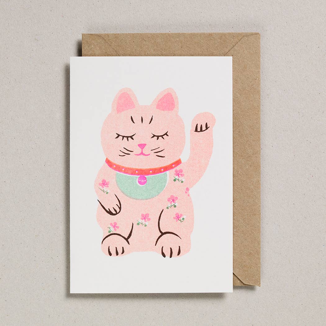 Grusskarte mit Umschlag, Lucky Cat | Petra Boase Ltd - toietmoi-laboutique
