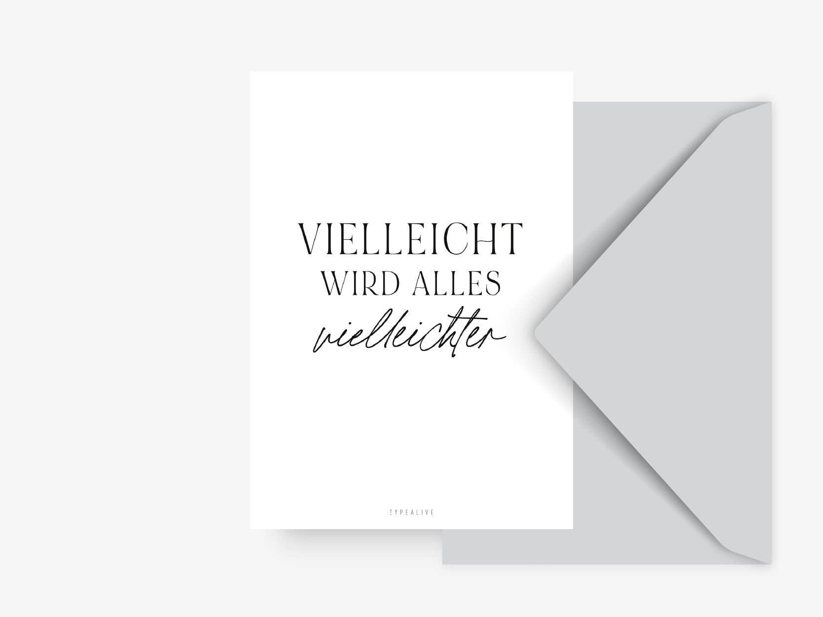 Postkarte / Vielleichter | typealive - toietmoi-laboutique