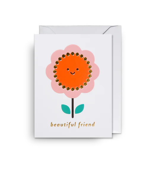 Karte mit Couvert, beautiful friend | Klang & Kleid - toietmoi-laboutique