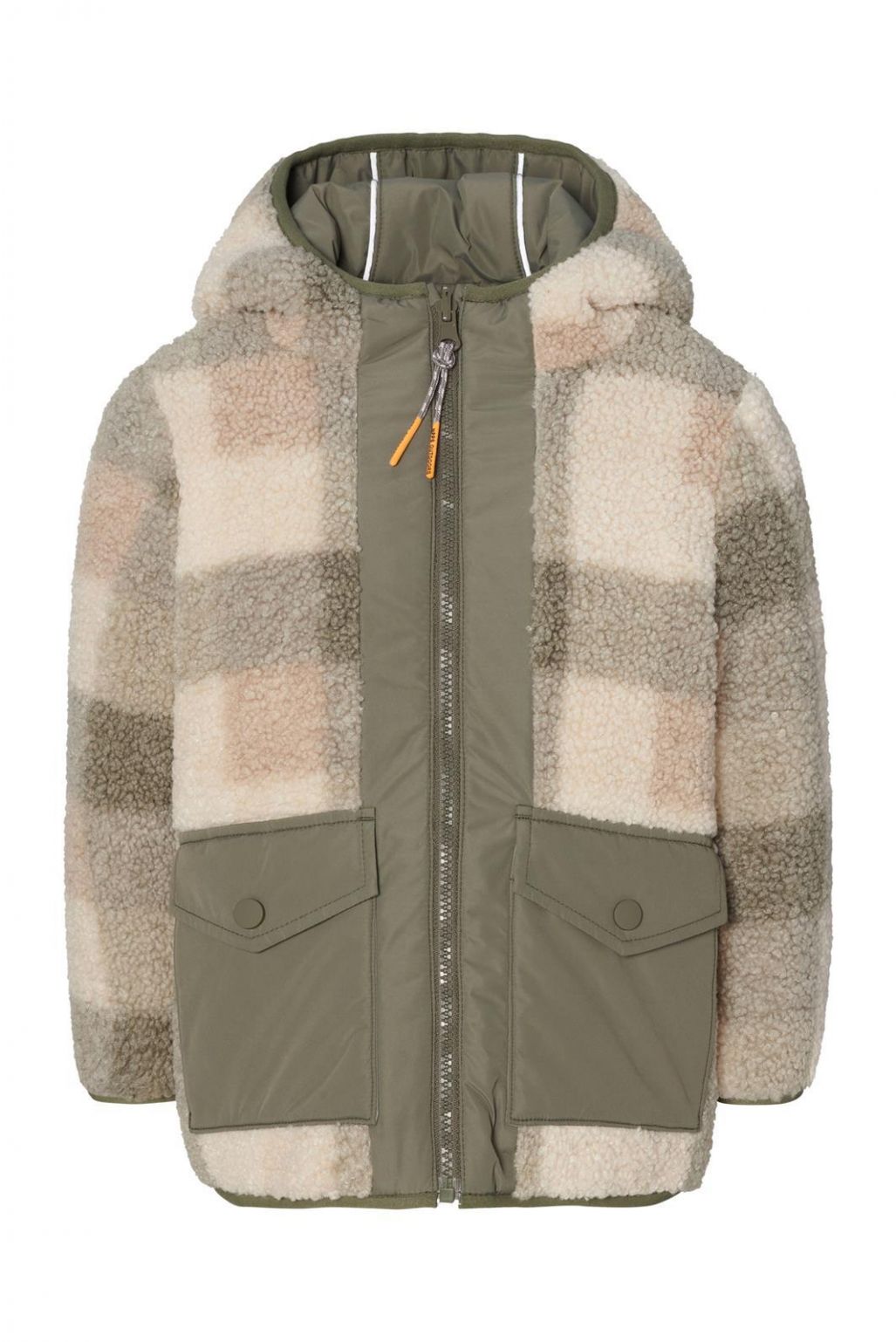Wende-Winterjacke, olive/Karomuster | noppies - toietmoi-laboutique