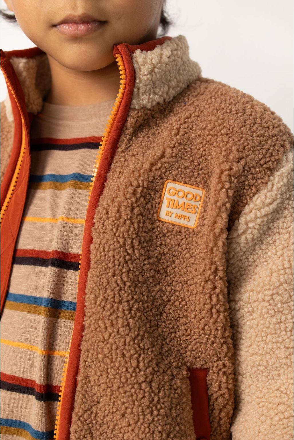 Fleece-Jacke, beige/braun | noppies - toietmoi-laboutique