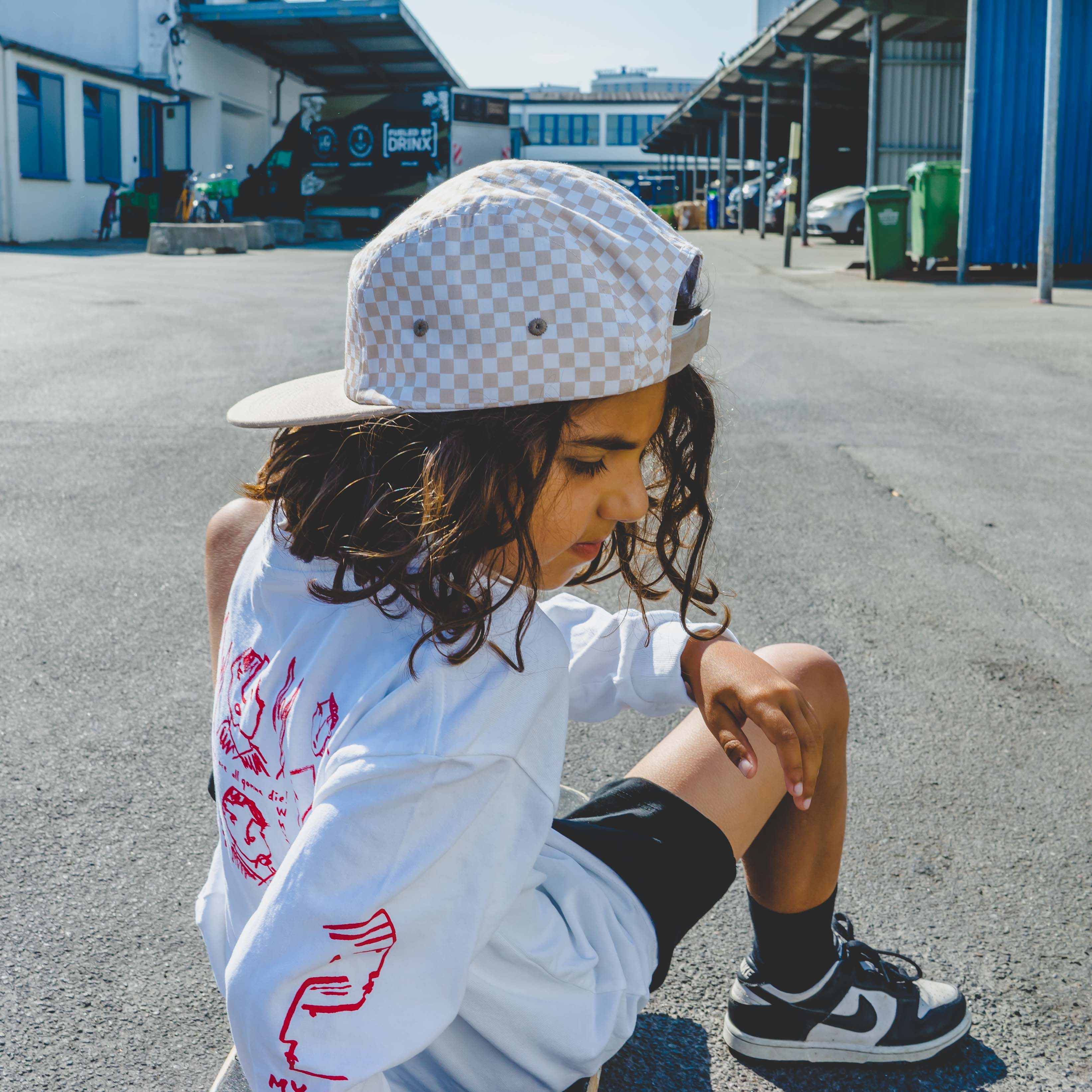 Baseball-Cap, Karo/beige | Lil' Boo - toietmoi-laboutique