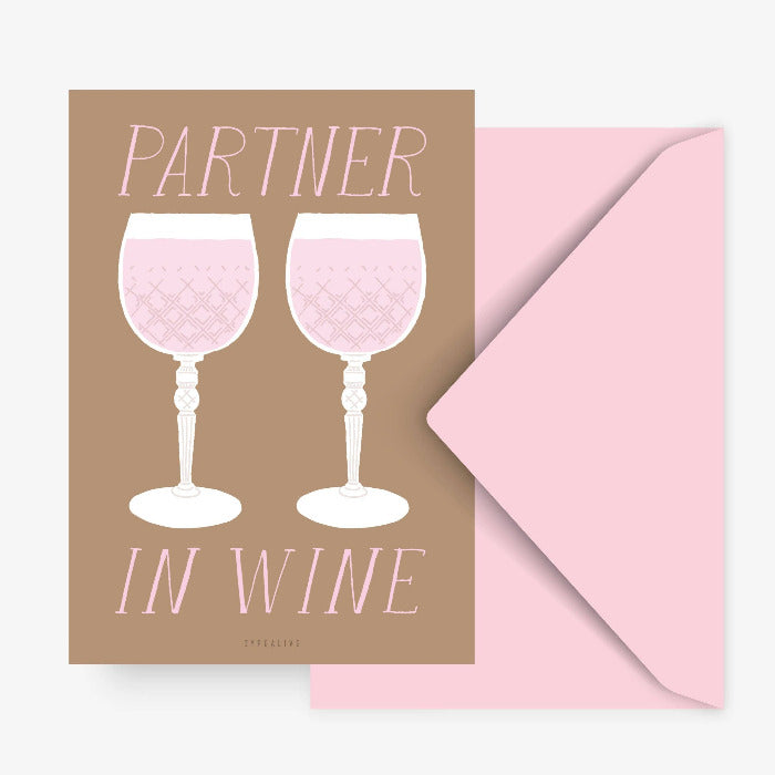 Postkarte / Partner in wine | typealive - toietmoi-laboutique