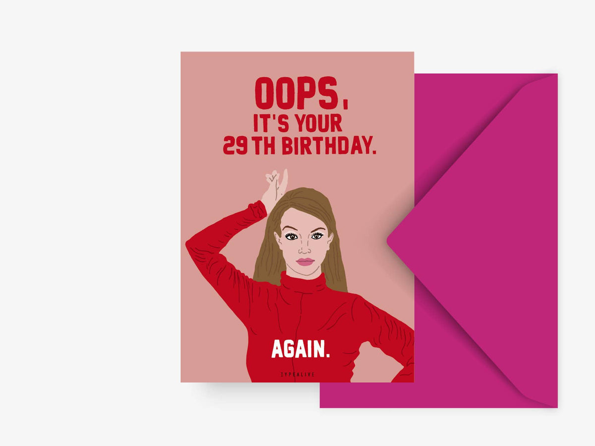 Postkarte / Oops | typealive - toietmoi-laboutique