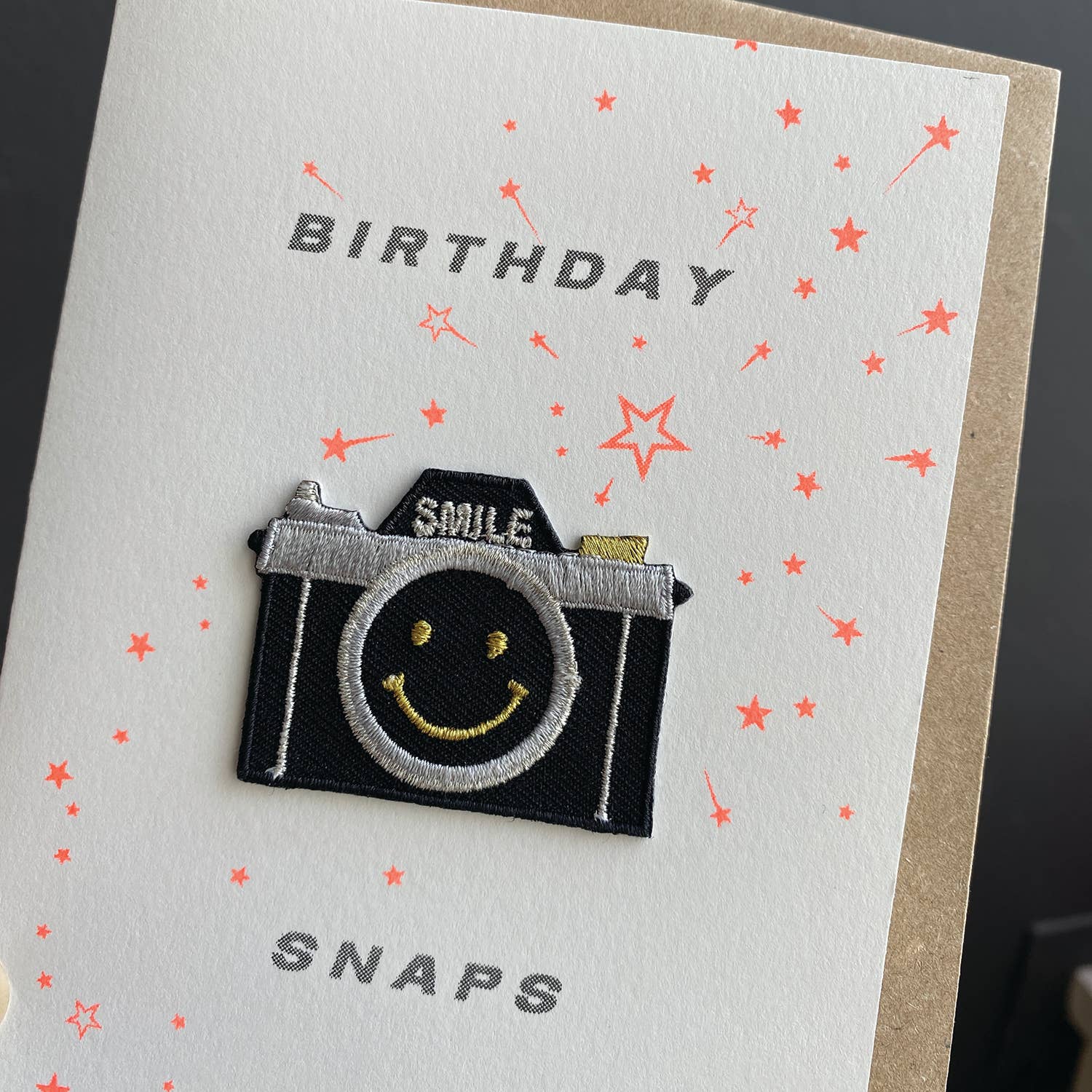 Patchkarte mit Umschlag, Camera Birthday | Petra Boase Ltd - toietmoi-laboutique