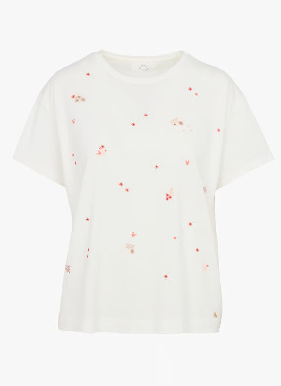 T-Shirt ILIA, weiss/Muscheln | des petits hauts - toietmoi-laboutique