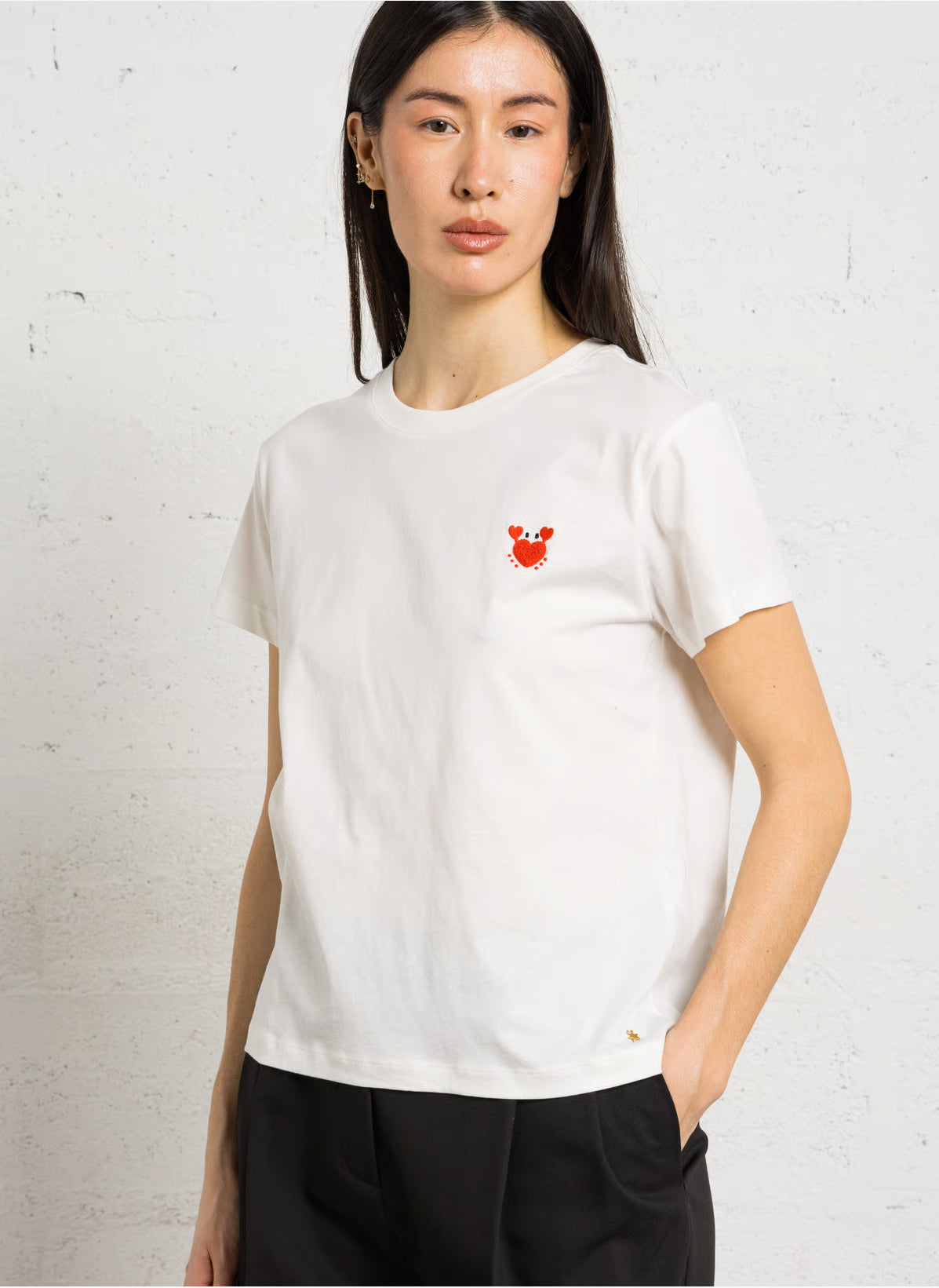 T-Shirt ILIE, weiss/Herzkrebs | des petits hauts - toietmoi-laboutique