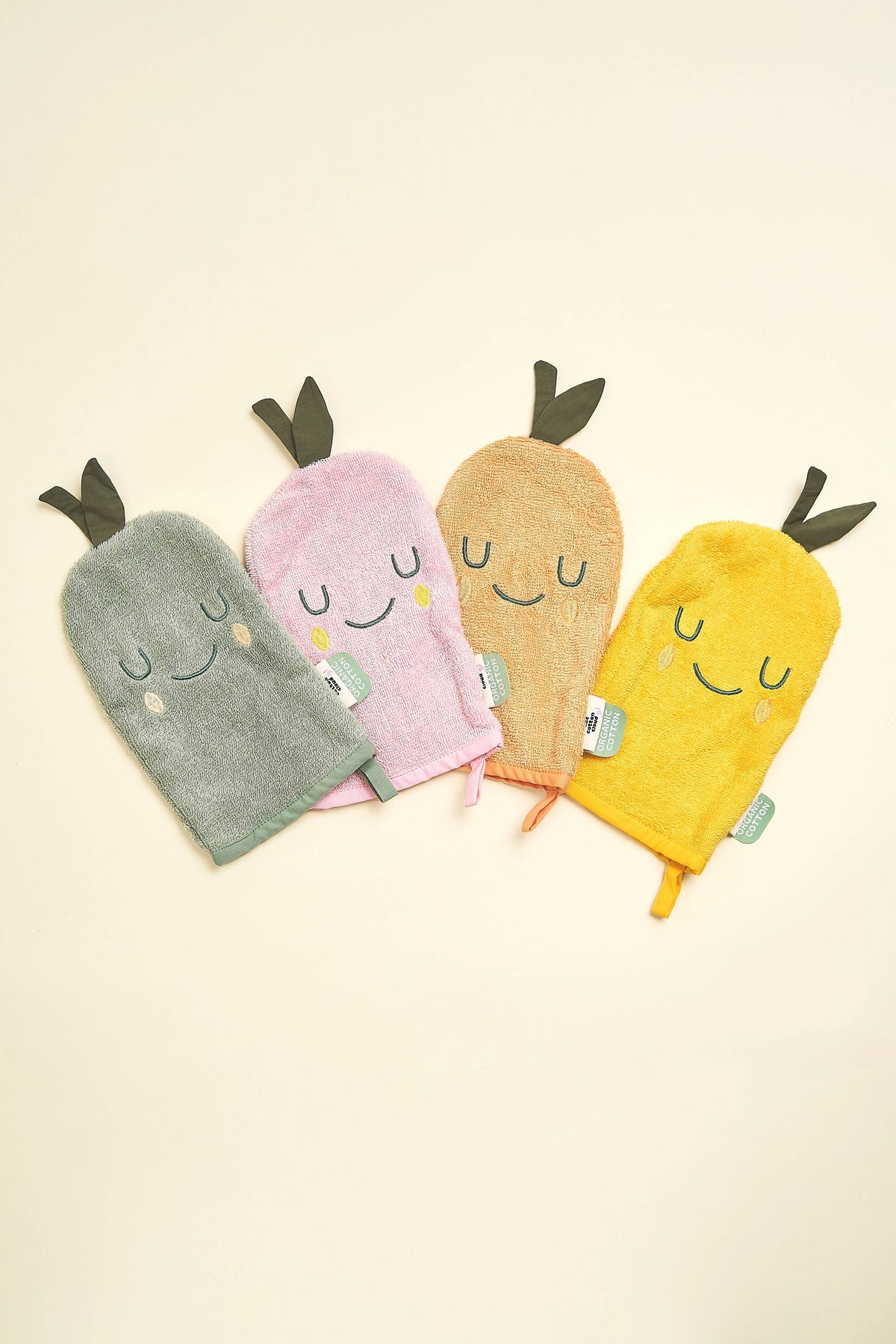 Babywaschlappen, 2er-Set, Zitrone/Birne | the cotton cloud - toietmoi-laboutique