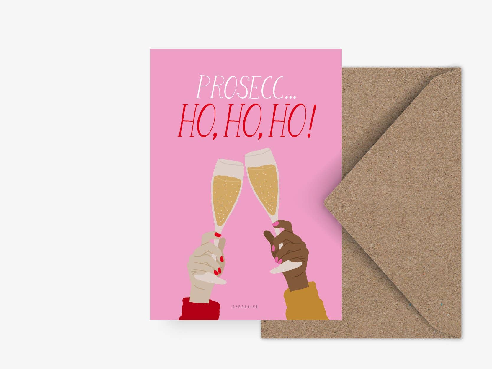 Postkarte / Prosecc-Ho-Ho-Ho | typealive - toietmoi-laboutique