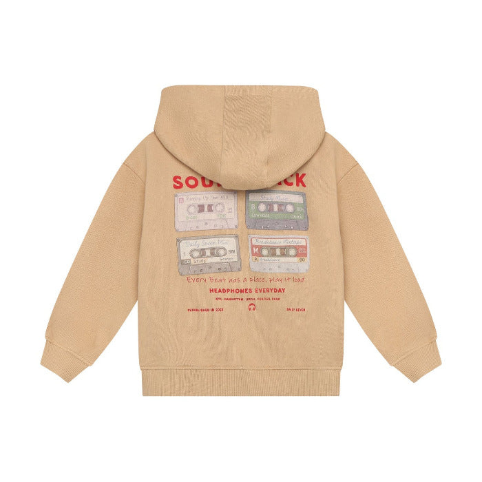 Hoodie, beige/Mixtapes | Daily Seven - toietmoi-laboutique