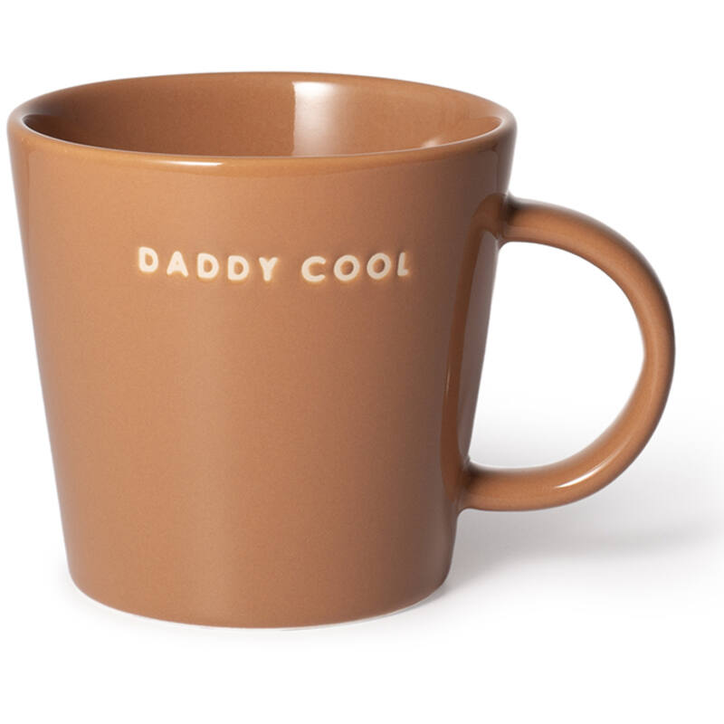 Keramik-Teetasse, braun/DADDY COOL 350ml | Vondels - toietmoi-laboutique