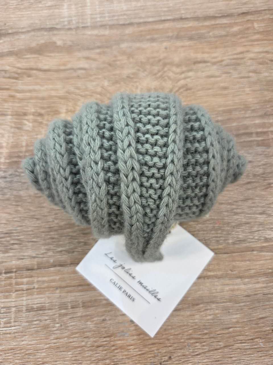 Kleines Dreieckstuch « Sophie », salbei | Calie Paris - toietmoi-laboutique