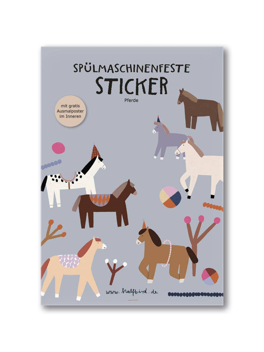 Spülmaschinenfeste Sticker "Pferde" | Halfbird - toietmoi-laboutique