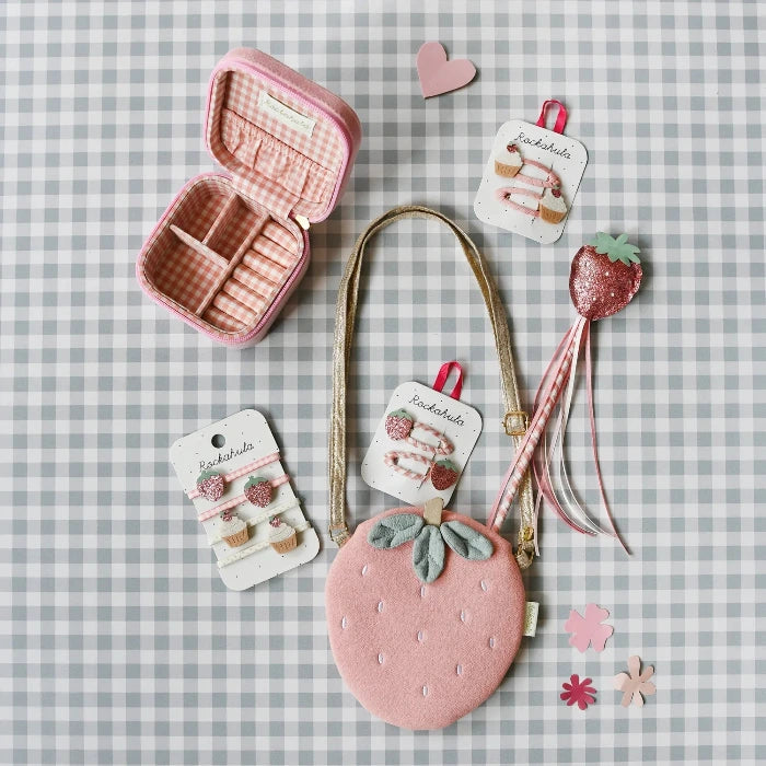 Schmuckbox aus Samt, Erdbeeren | Rockahula - toietmoi-laboutique