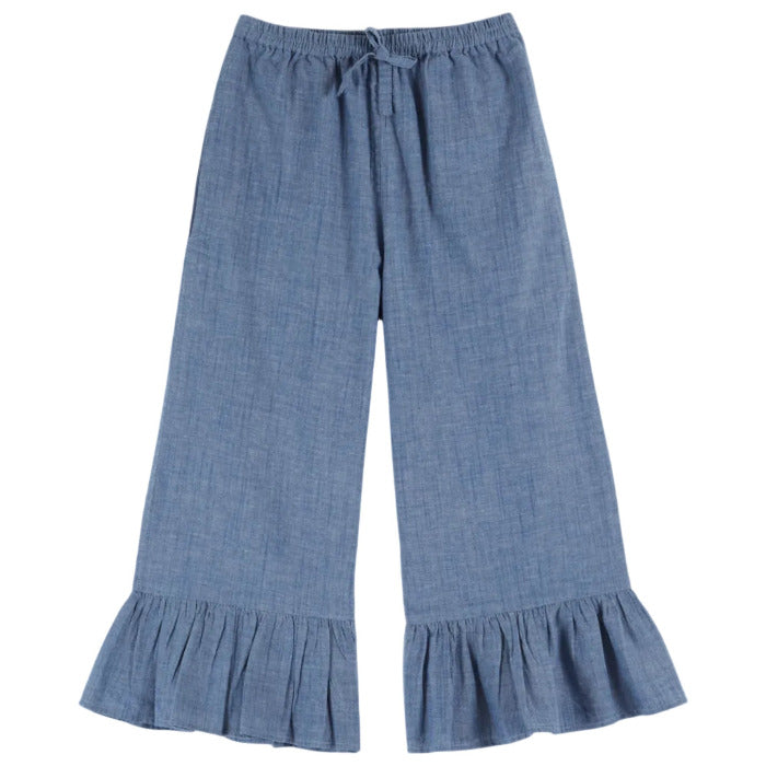 Hose mit Volant, denim | Émile et Ida (kids) - toietmoi-laboutique