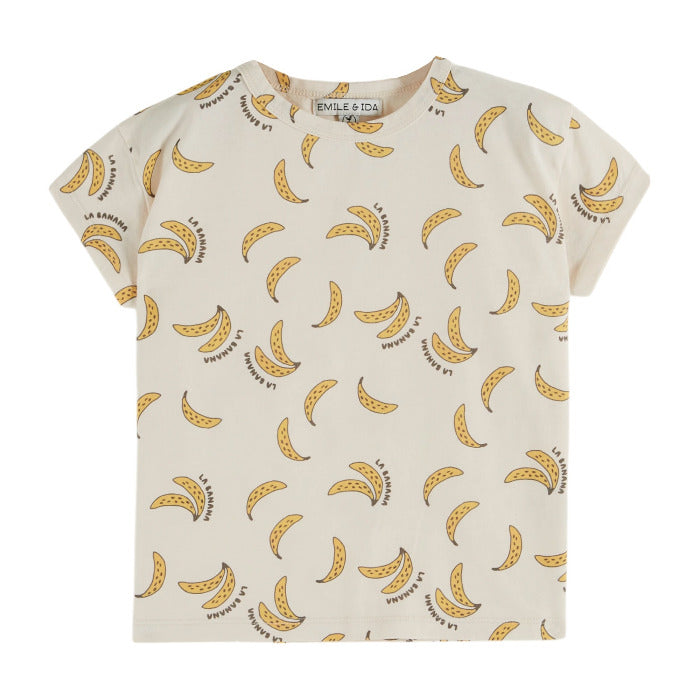 T-Shirt, weiss/Banane | Émile et Ida (kids) - toietmoi-laboutique